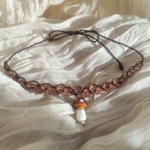 Naszyjnik choker z grzybkiem
